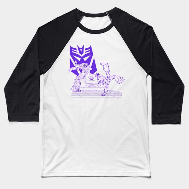 Decepticon Breakdance Baseball T-Shirt by SW